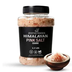 100% Organic HIMALAYAN PINK ROCK SALT, COARSE GRAIN JAR 2.2