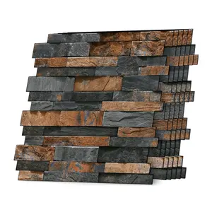 Self Adhesive Kitchen Wall Sticker, Vintage Brick Pattern Wall Stickers, 3D Wall Tile Sticker for Kitchen & Bathroom Versatile Use