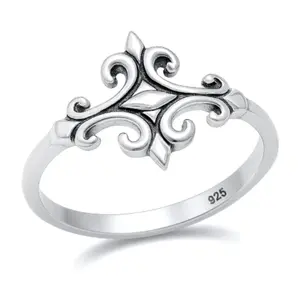 Celtic Cross Ring - Oxidized 925 Sterling Silver