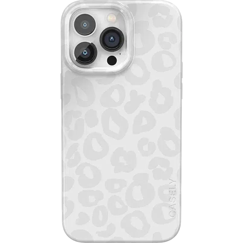 Casely iPhone 14 Pro Max Case | Into the Wild | White Snow Leopard | Compatible with MagSafe | Classic Ultra Thin Design