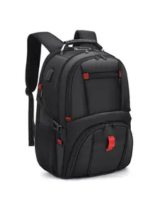 Men's Multi-Functional Travel Backpack, Large Capacity Laptop Bag, 3-Lock Security, Colorblock Design, Casual Outdoor Shoulder Bag