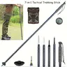 7-in-1 Adjustable Multifunctional Trekking Poles - Retractable Folding Tactical Accessory with Tinder, Compass, Saw Blade, Screwdriver, Pliers, Aluminum Alloy Build for Strength & Energy Efficiency, Fast Delivery, All Seasons Off Grid Survival Hiking Gear