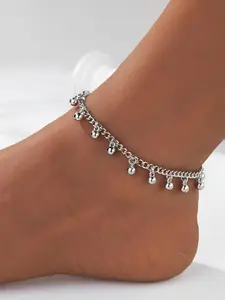 Women's Simple Style Plain Color Anklet with Bells Design, Fashionable Chains Anklet for Women & Girls, Body Jewelry for Party, Daily Clothing Decor, Trendy All-match & Exquisite Jewelry for Gift, Trendy Jewellery Accessories