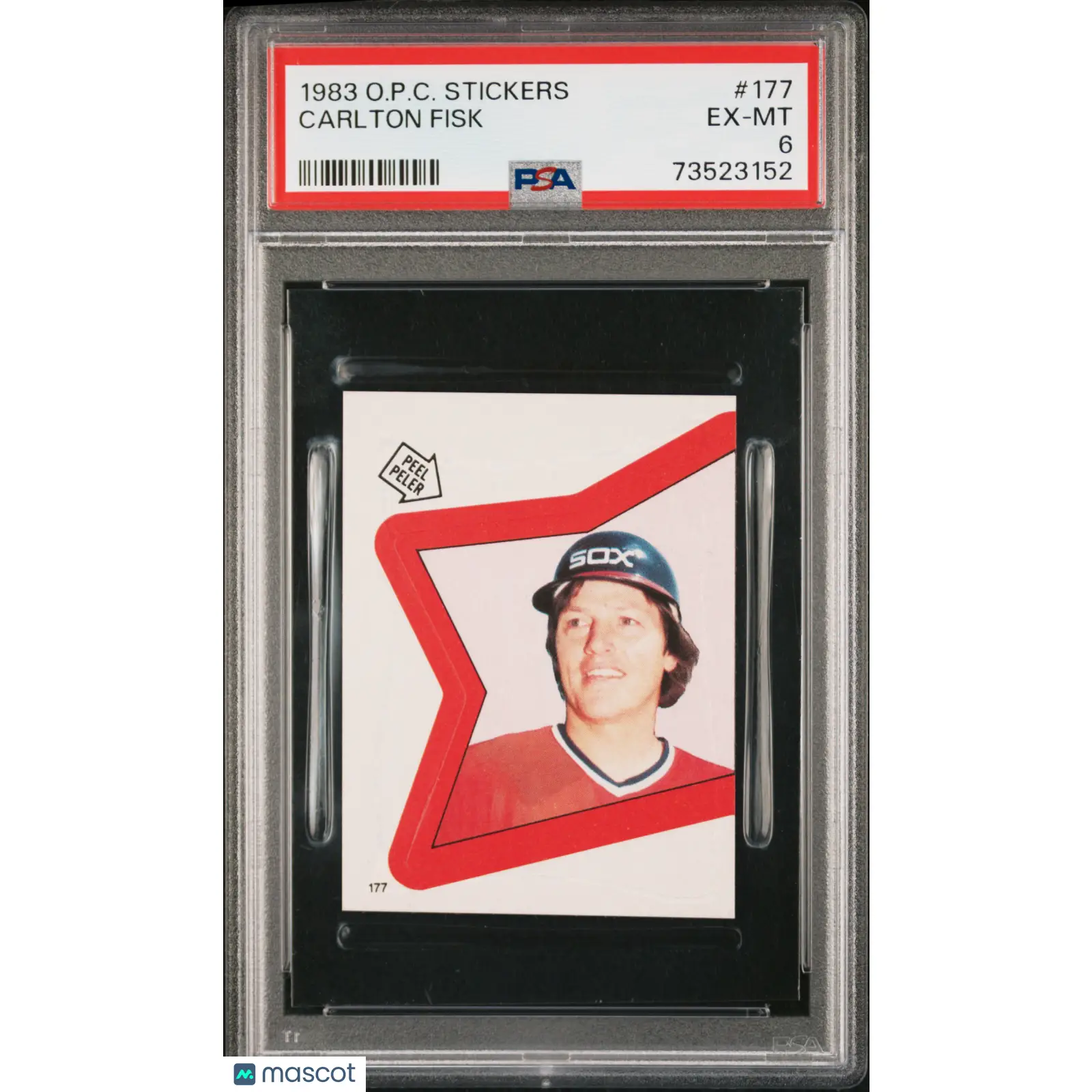 Carlton Fisk PSA 1983 O Pee Chee Stickers Baseball #177 6 73523152