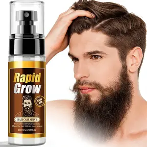 BRapid Grow Rosemary Hair Growth Spray 80ml Haircare | Natural rosemary extract awakens healthy hair follicle growth | Thickens hair strands and adds shine, can be used on hair and beard, refreshing and non-greasy.