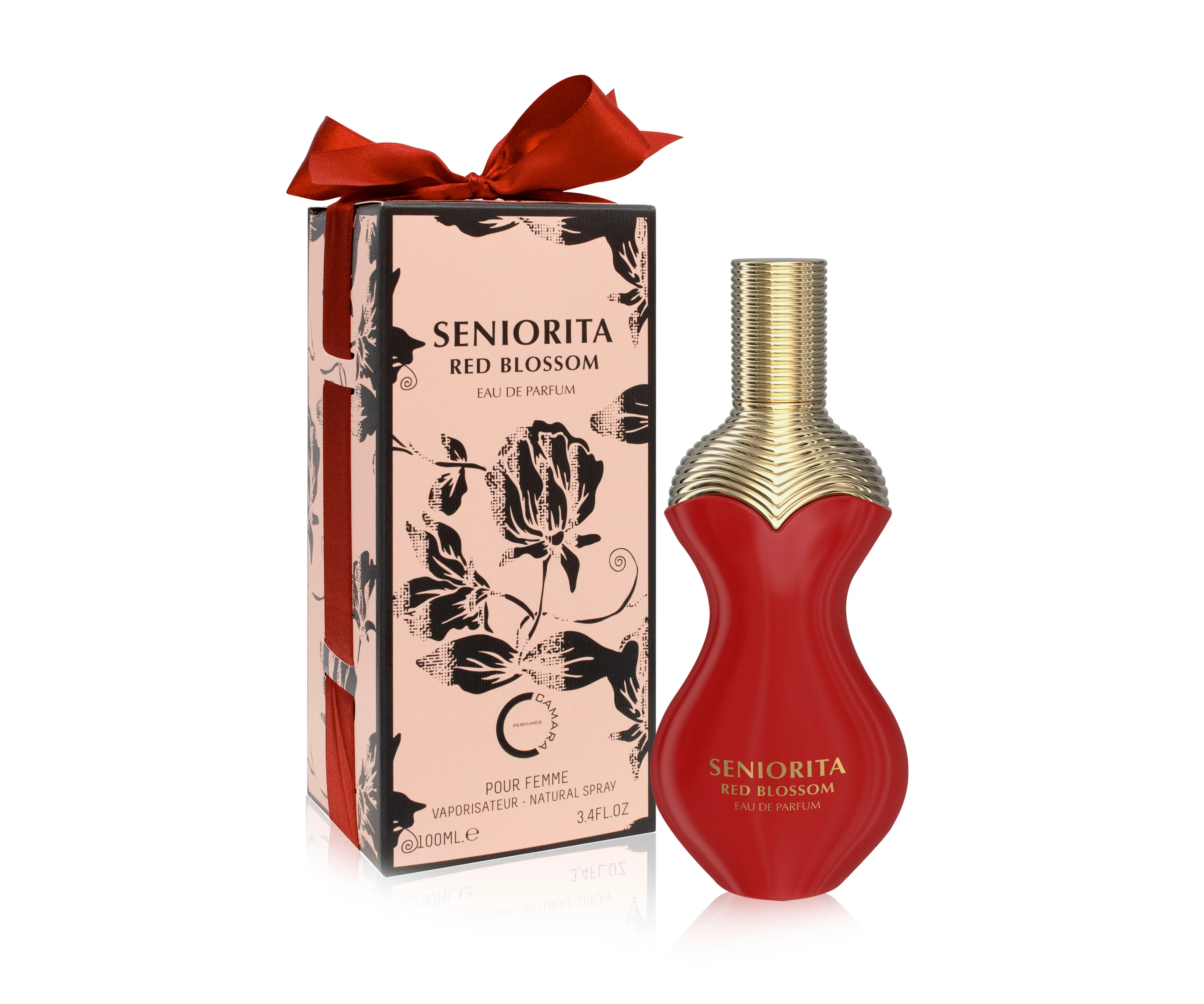 CAMARA Senorita Red Blossom Eau De Parfum, Elegant Floral Scent with Jasmine, Tuberose & Rose Notes, Daily Wear Perfume for Women, 100ml, Elegant Floral Scents, Floral Edp