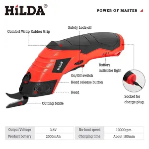 Electric Fabric Scissors Machine for Easy Precise Cutting, Multi-Functional Handheld Power Tool Sewing Tools for Clothes Paperboard Carpet Leather Textiles
