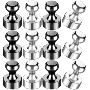 Powerful Magnets, Pushpin Magnets, Refrigerator Magnets, Brushed Nickel Magnets, Suitable for Whiteboards, Refrigerators, Kitchens, Offices, Schools