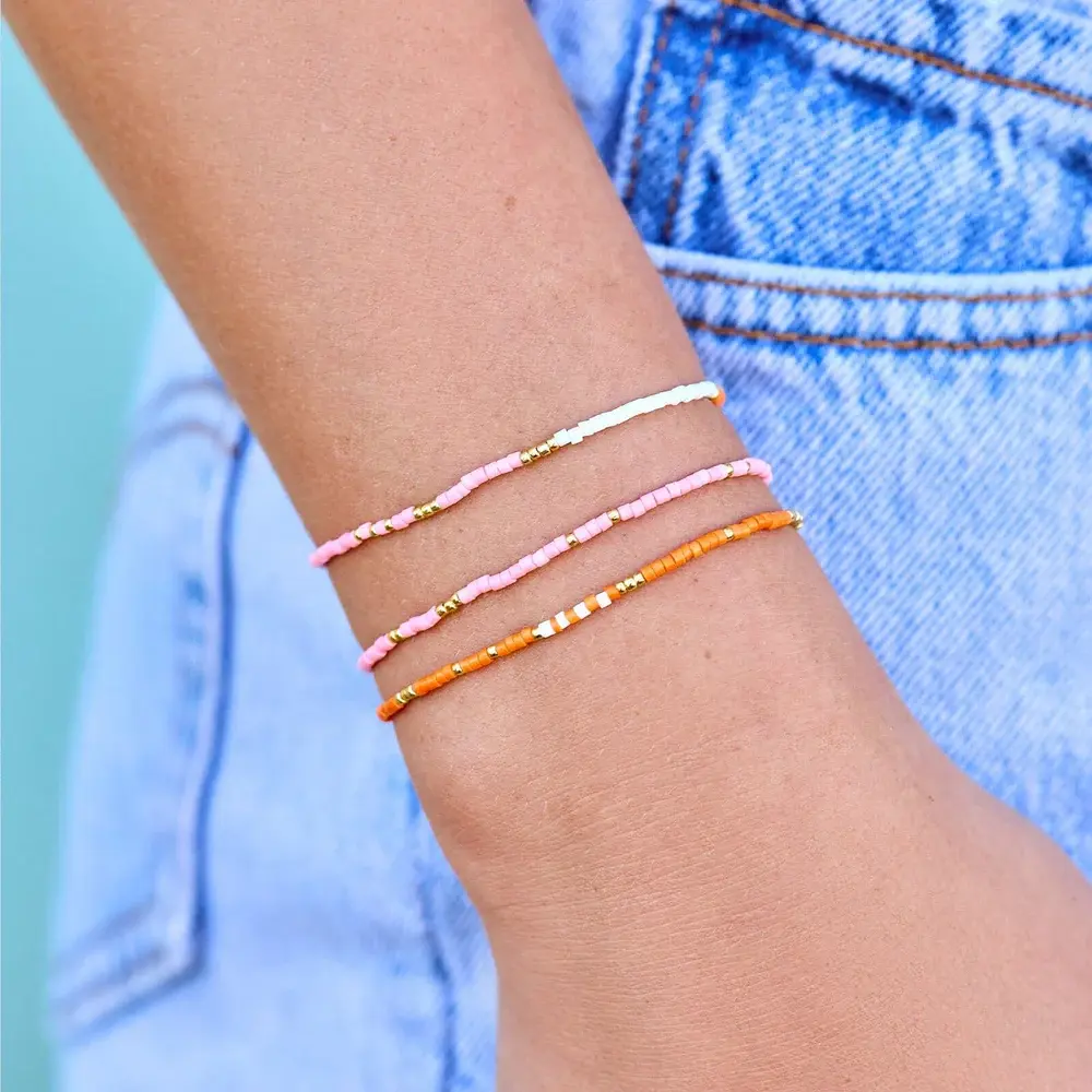 Pura Vida Warm Breeze Gold Stretch Bracelets - Set of 3