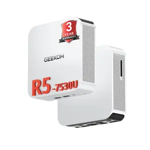 GEEKOM A5 Pro Mini PC (2026) with AMD Ryzen 5 7530U, 16GB DDR4 RAM(Upgradable to 96GB, Not LPDDR), 1TB NVMe SSD, Windows 11 Pro Desktop Computer Support 4 Displays/8K/Wi-Fi 6/6xUSB– Perfect for Work, Create & Play