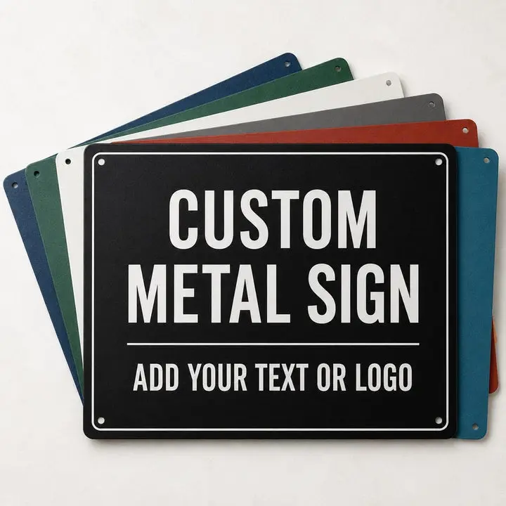 Custom Metal Sign with Text, Personalized Aluminum Sign for Home Business Events, Custom Wall Decor, Home Wall Plaque, Housewarming Gift