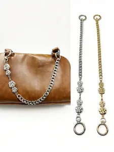 Fashion Trendy Handbag Chain Dual Rose Flower Chain Bag Extender, Casual Style, All Seasons, Perfect for Bags, Fashionable Chain Strap