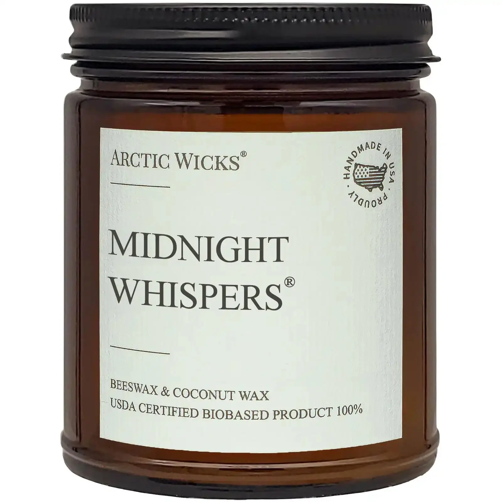 ARCTIC WICKS Midnight Whispers 9oz Coconut & Beeswax Non-Toxic Candle - Flowers Fragrance, Lemon Aroma, Home Decor Candle