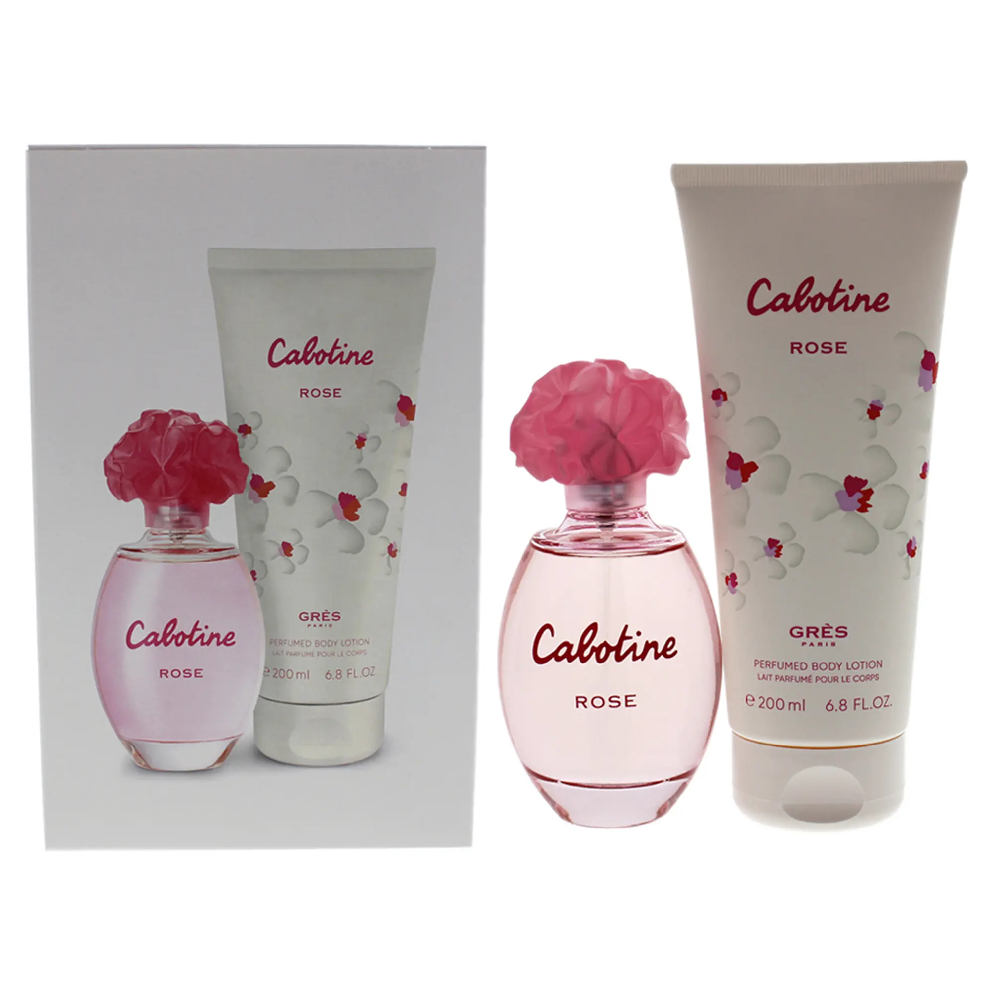 Cabotine Rose by Parfums Gres for Women - 2 Pc Gift Set 3.4oz EDT Spray, 6.76oz Perfumed Body