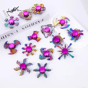 Random Style Fidget Spinner, Colorful Metal Fidget Spinner, Stress Relief Toy for Adults & Teens, Novelty Toy for Birthday Gift, Fidget For Anxiety, Stress Relief Fidgets, Stress Relief Tools, Stress Relief Fidgeting