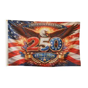 American 250th Anniversary Eagle Flag, Party Decorations Banners, Wall Hanging Backdrop, Independence Spirit Decorative Flag, Freedom Spirit Decorative Flag, 3x5 Feet
