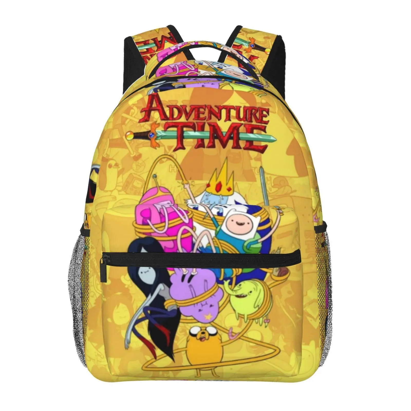 Cute kids’ Adventure Time backpacks for school—large-capacity all-over print Adventure Time laptop daypacks for daily campus use; durable, lightweight Adventure Time school bags for teens and students
