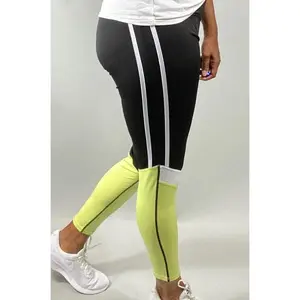 COLOR BLOCK FULL LENGTH LEGGING | NEON/BLACK