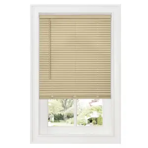Achim DSG234LT06 34 x 64 in. GII Deluxe Sundown Cordless Room Darkening Vinyl Mini Blind with 1 in. Slats, Latte