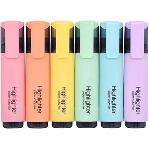Highlighter,Chisel Tip Marker Pen,6 Assorted Pastel Colors,20079 Highlighter,Chisel Tip Marker Pen,6 Assorted Pastel Colors,20079