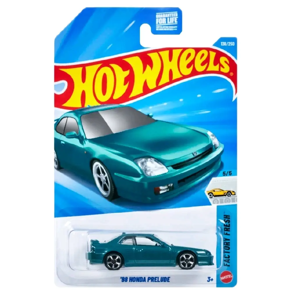 Hot Wheels '98 Honda Prelude Die-Cast Collectible Car, 1:64 Scale Toy Vehicle for Car Enthusiasts