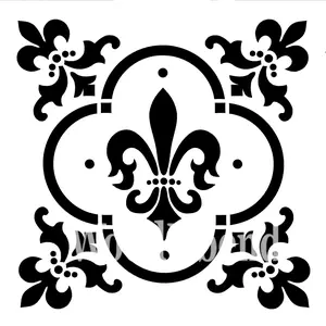Posh Chalk Stencil Fleur De Lis