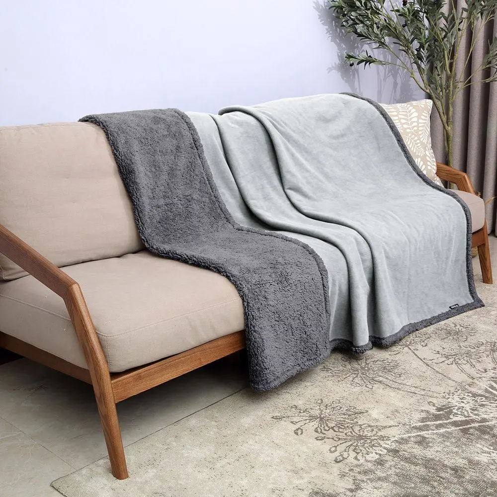 Catalonia Waterproof Blanket for Bed - Reversible Protector for Couch Sofa, Stain Proof & Leakproof, All Season Multipurpose for Couples & Adults, Machine Washable