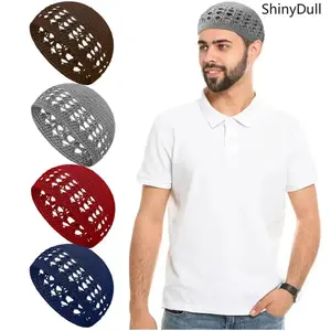 4-Pack Kufi Crochet Beanie Knitted Skull Cap Men