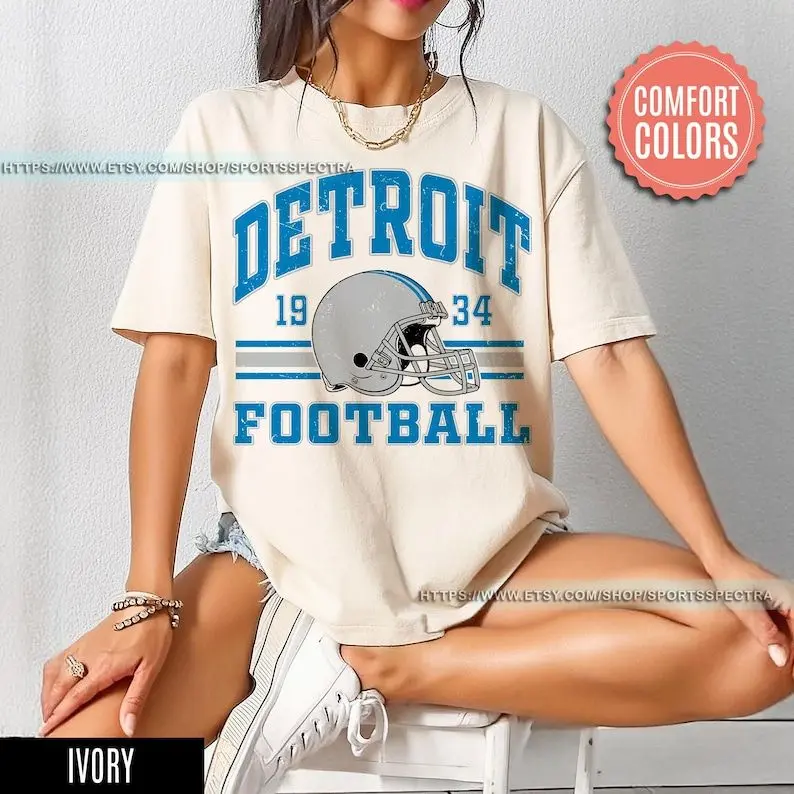 Detroit Football Vintage Style T-Shirt, Detroit Football Tee, Detroit Football Shirt,Detroit Sweater,Sunday Football