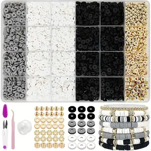 3450pcs Soft Clay Beads DIY Set, Panda Theme, Jewelry Making Kit, Bracelet Necklace Accessories, Fashion Gift