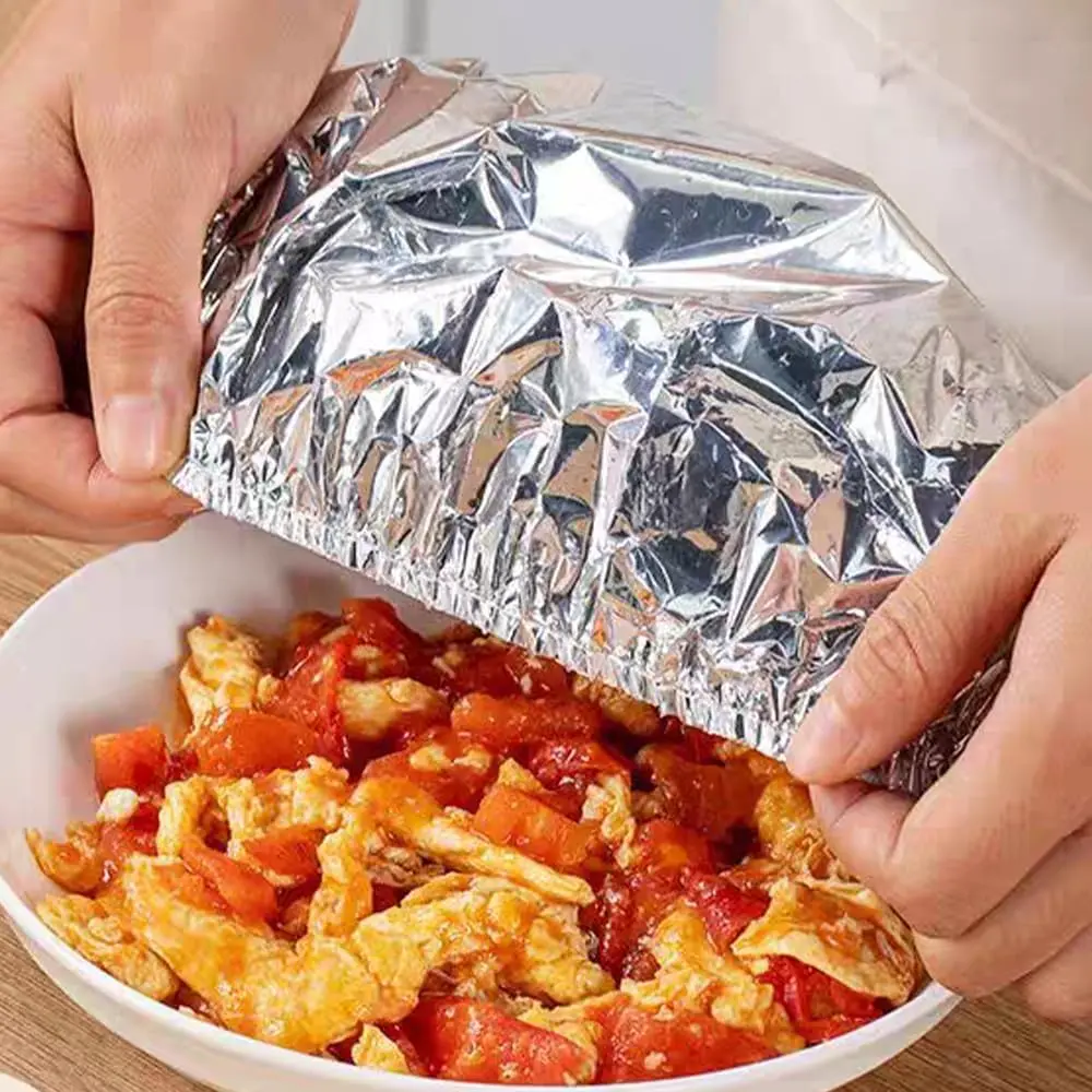 20 and 50 PCS Reusable Aluminium Foil Film Adjustable Food Storage Covers for Kitchen Kitchen Food Covers Insulation Cover Aluminium Foil Food Covers Fresh Keeping Insulation Film Elastic Bowl Covers,Fits Bowls & Plates Under 10 Inch / 25.4cm