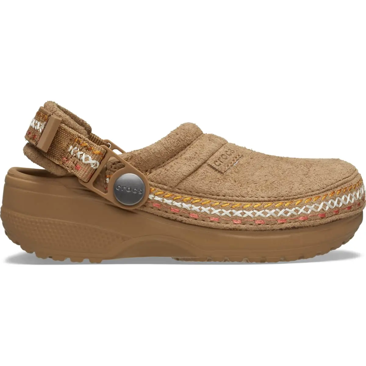 Crocs Kids' Crafted Vegan Suede Clogs with Stitched Accent Crocs Kids' Crafted Vegan Suede Clogs with Stitched Accent