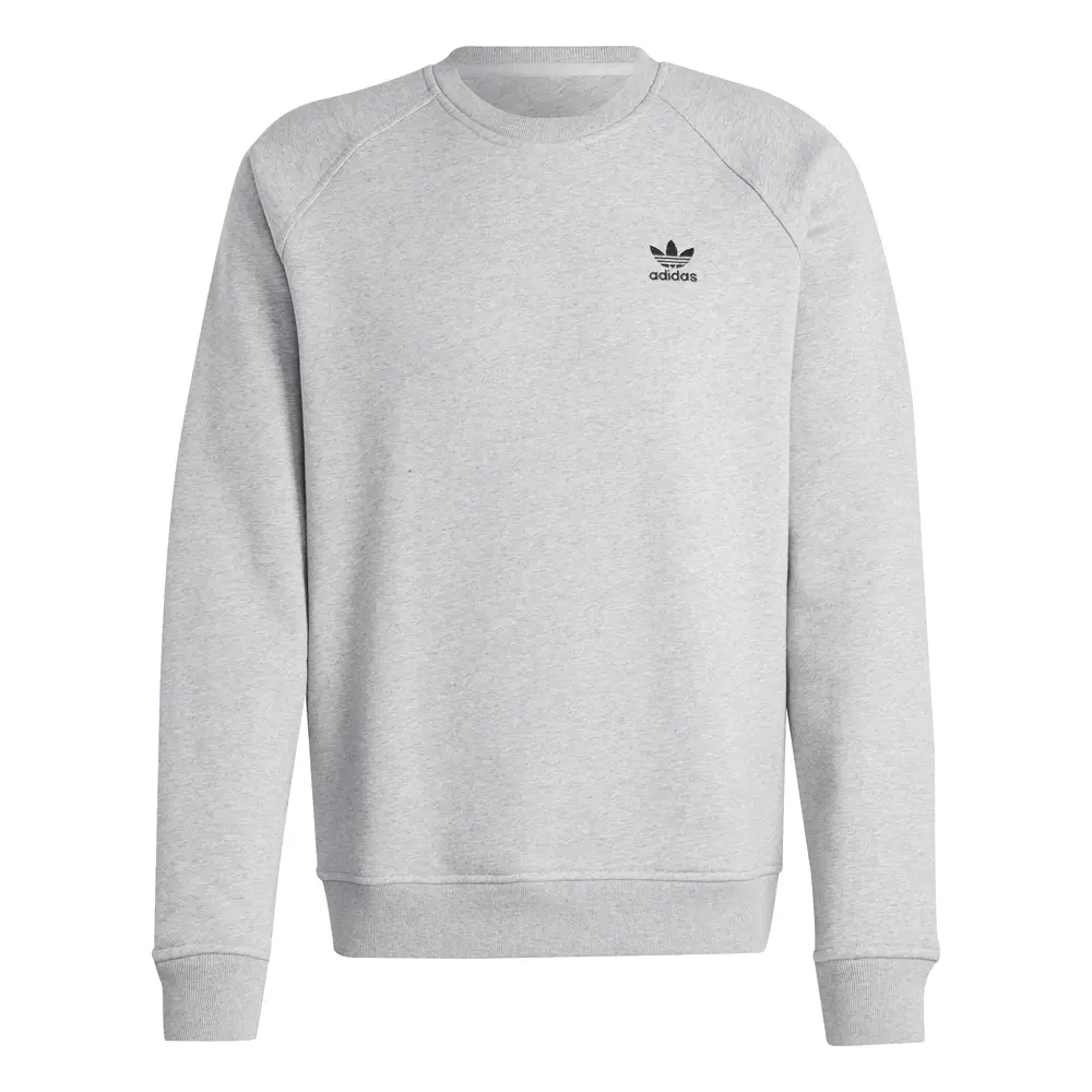adidas Mens Trefoil Essentials Crew Sweatshirt Casual - Grey