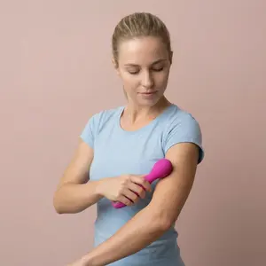 Portable Handheld Electric Muscle Massager, Innovative Silicone Head Design, Shockwave Fascia Tool, Ideal for Relief and Recovery, Valentine's Gift