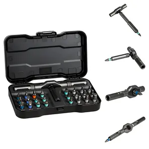 【FathersDayGift】24 in 1 DlY Screwdriver Set,1 Set SwitchableScrewdriver Shape Magnetic Screwdriver Set,Compact and Portable Ratchet Screw0driver SetHome Repair Tool Box Gift for Thanksgiving,Christmas,New Year