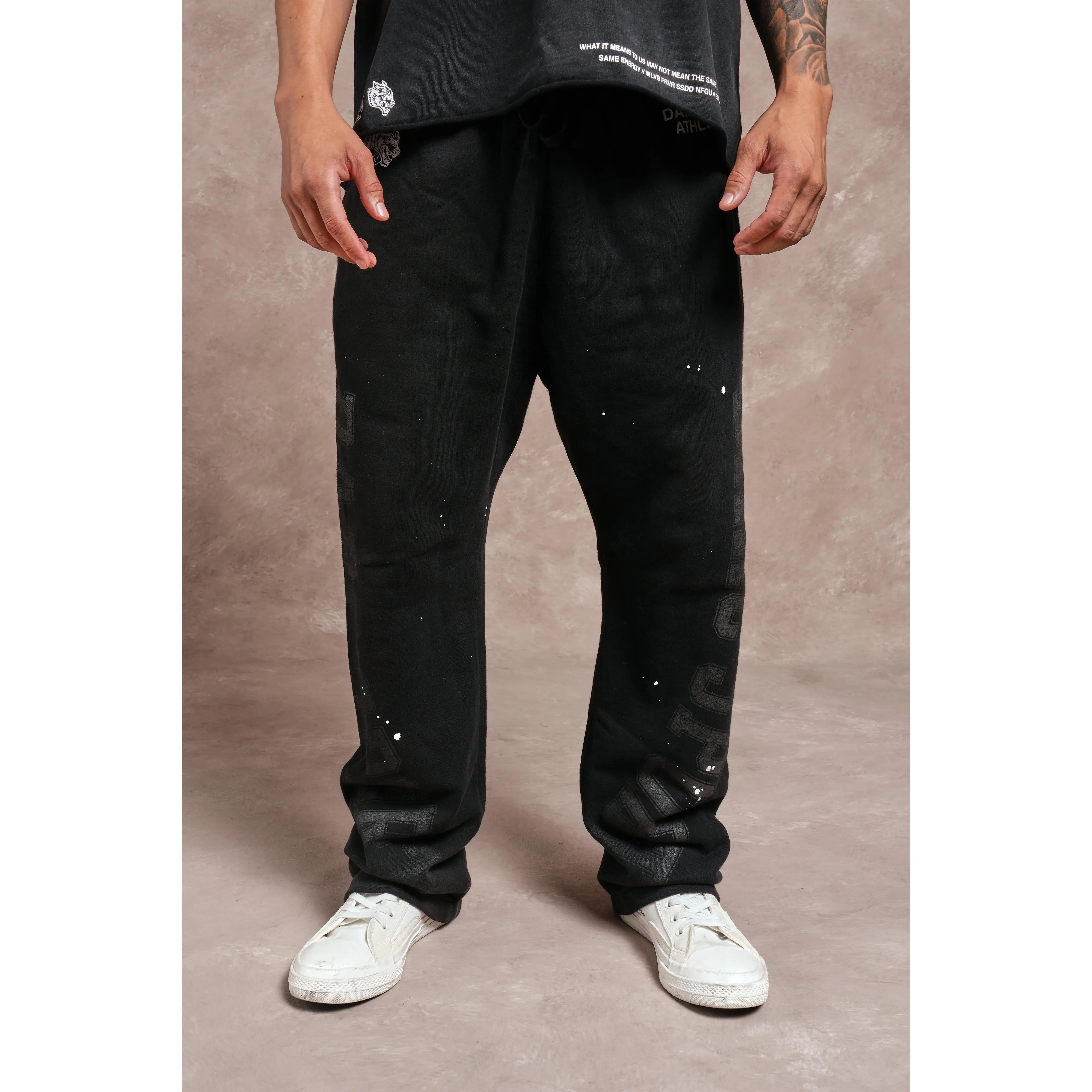 Darc Sport Athletic Club Bigelow Sweat Pants in Black Drift Wash