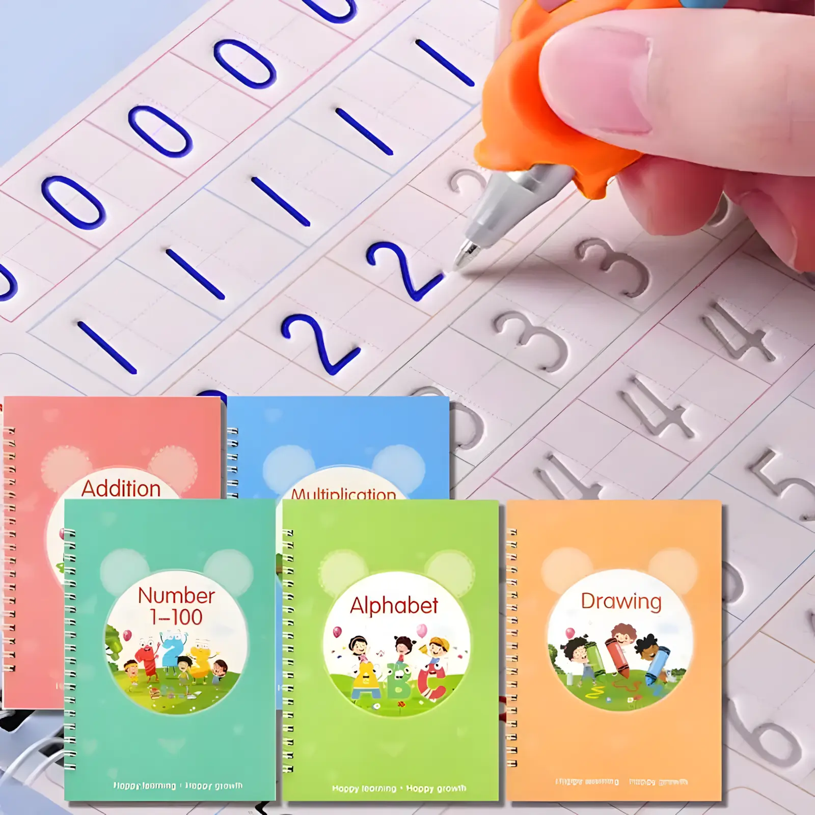 Reusable Grooved Handwriting Copybooks,Magic Copybook,Magic Writing Practice copy books, to help children improve their handwriting ink Practice Age 3-8 ​Calligraphy for kids