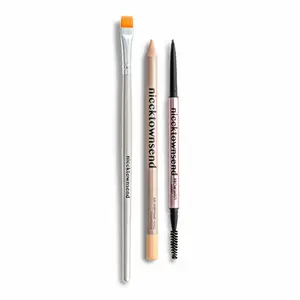 Niccktownsend Signature Brow Kit - BrowSketch & Highlighter Brush Tools for Salon-Quality Results - Retractable Trilateral Tip & Double-Ended Design - 12-Hour Breathable Wear - Cosmetic