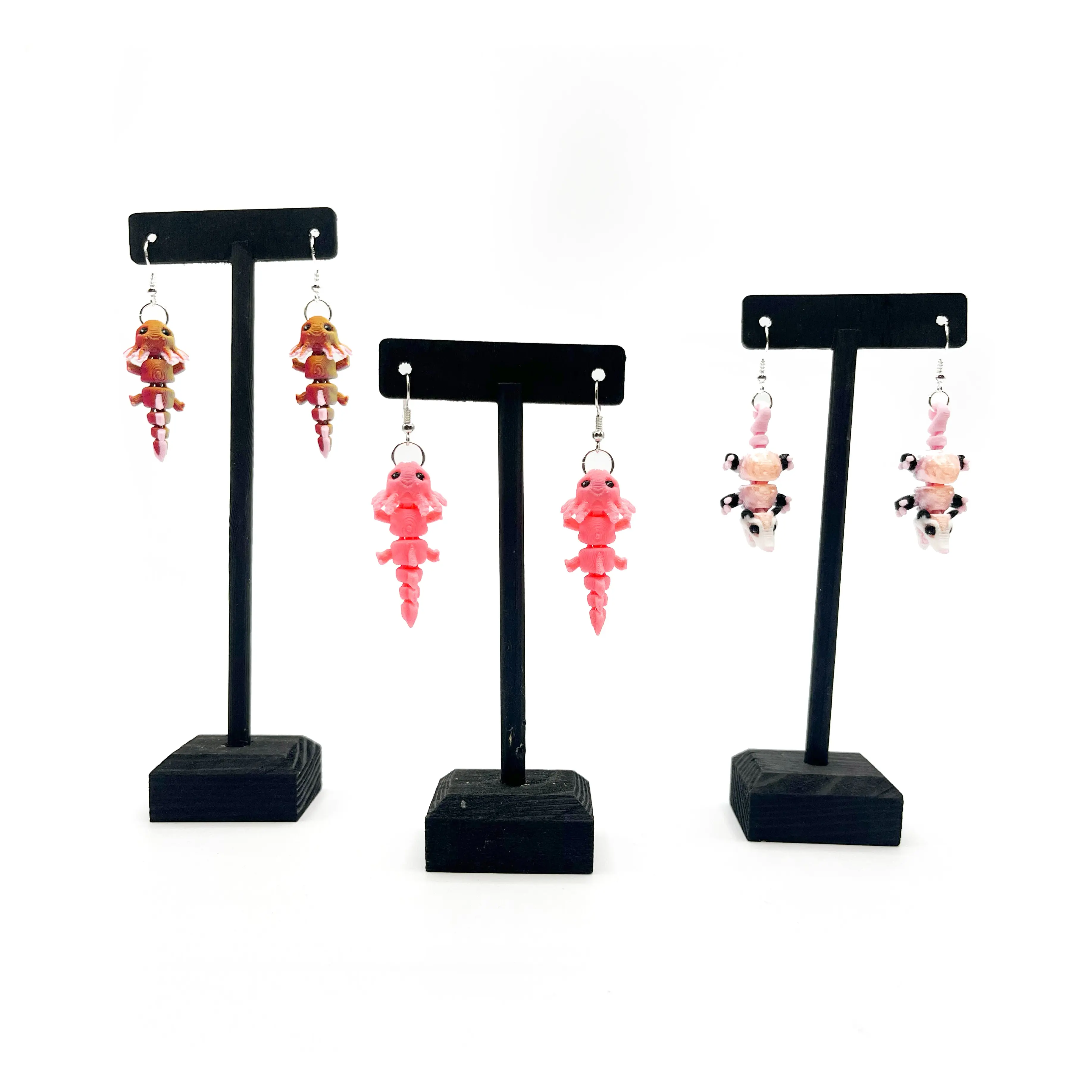 Critter Earrings – 3D Printed Animal Hook Earrings | Cute Hypoallergenic Jewelry | Unique Critter Designs
