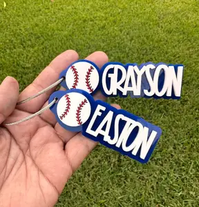 Bag Tags for Baseball Personalize name color and customize for your favorite player!