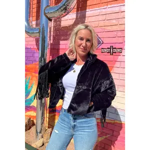 Black Western Fringe Jacket