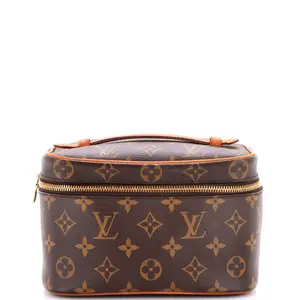 Pre-owned Louis Vuitton Canvas Coated Toiletry Bags Nice Vanity Case Monogram Canvas Mini by Rebag