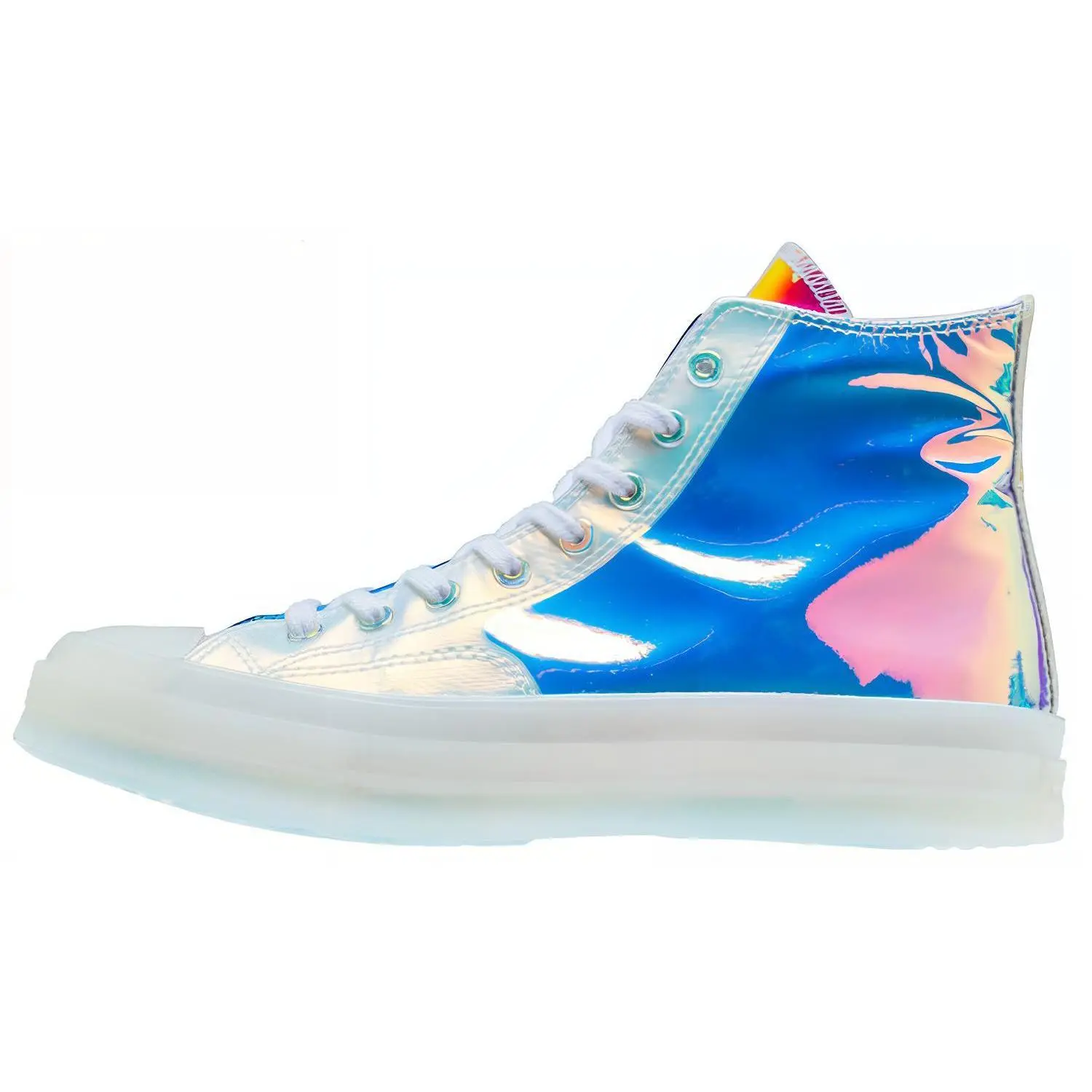 Converse Chuck Taylor All Star 70 Hi Chameleon Closed High-Top Canvas Shoe - Men's & Women's Athletic Sports Trainer with Laser White Finish