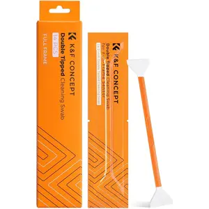K&F Concept 14pcs Double Tipped 24mm APS Full Frame Sensor Cleaning Swab, DSLR or SLR Digital Camera Cleaning kit and Full Frame Sensor Cleaning Swab