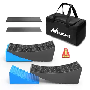 Nilight RV Leveler - 2 Pack Camper Leveling Blocks Ramp Support Dual Axles, Up to 35,000lbs, Fast RV Accessories Leveling System for Travel Trailer, Motorhome