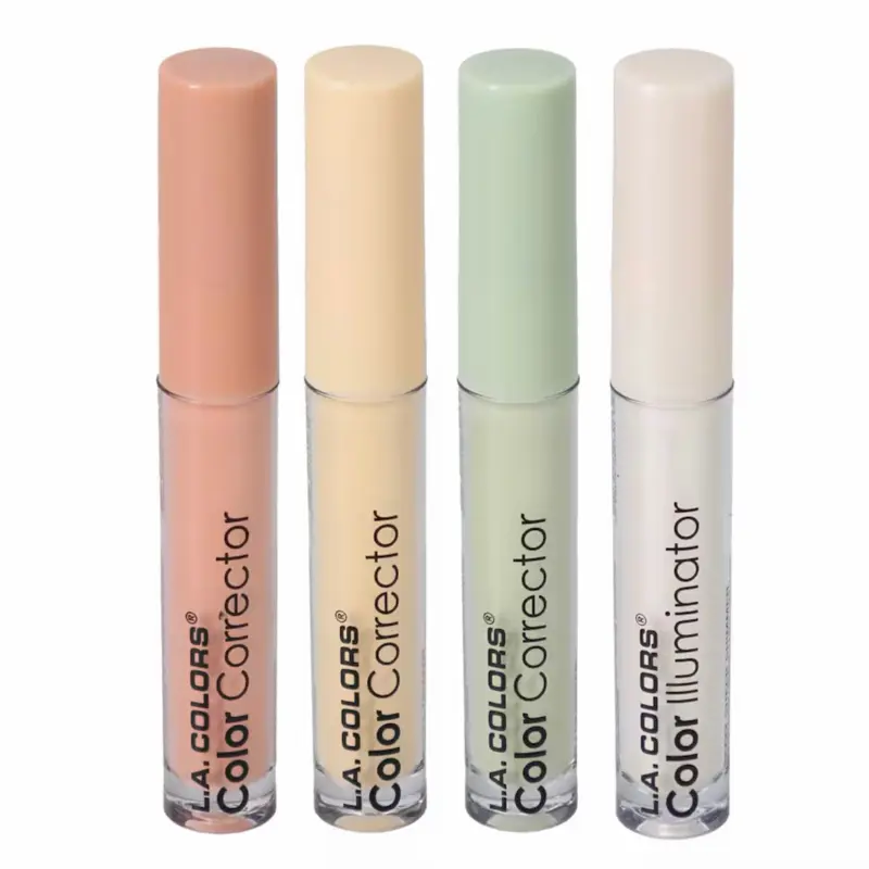 4-Pc Color Corrector la color concealer Cosmetic Set with Illuminator & Brightener for  Flawless Makeup