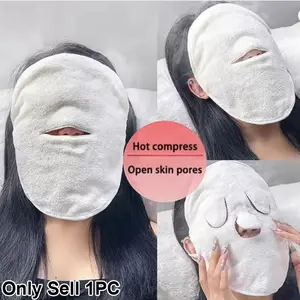 Heated Facial Towel - Hot Compress Steaming Towel for Skincare, Pore Opening, Deep Cleansing & Moisturizing