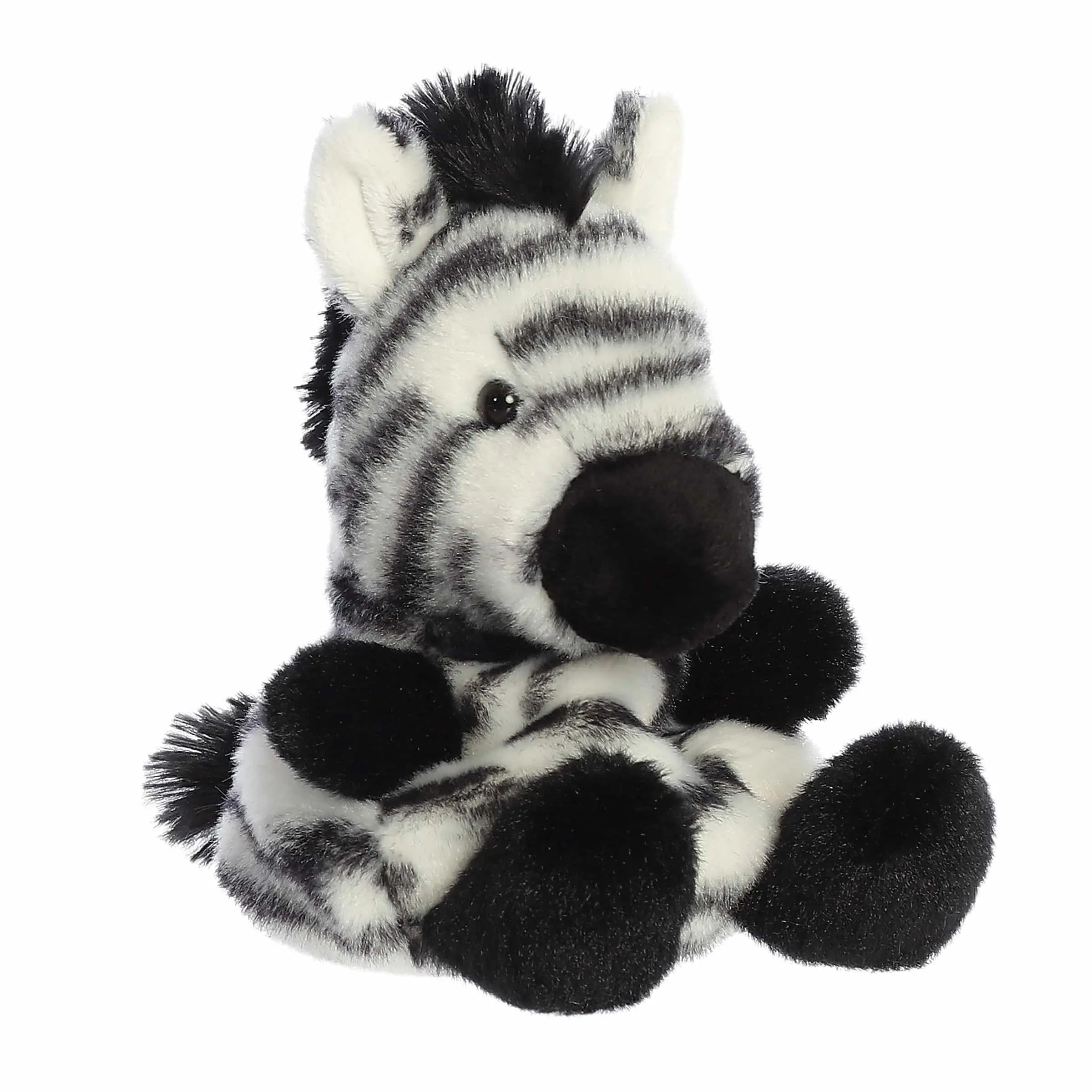 Aurora Adorable Palm Pals Grévvy Zebra Stuffed Animal - Fun Collectible Plush for Kids and Adult Collectors - Perfect for Decorating Rooms and Birthday Gifts - White 4 Inches
