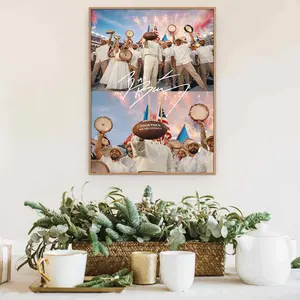 Together We Are America, Patriotic Celebration Poster American Unity Football Fireworks Wall Art Home Decor