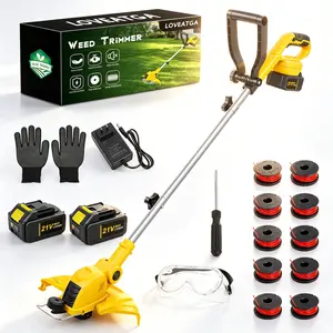 21V Cordless Lawn Edger,String Trimmer, Two 4.0Ah Battery Powered, 16800 RPM high-speed Electric Weed Wacker,3-in-1 Electric Lawn Mowers cutting Grass Lawn Trimmer&Edger Lawn Tool,12'' Garden Weed Wacker Cordless,Lawn Mowers Cutting,Lawn Care Tools